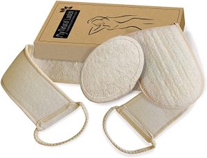 SET DE BAÑO CON ESPONJA NATURAL